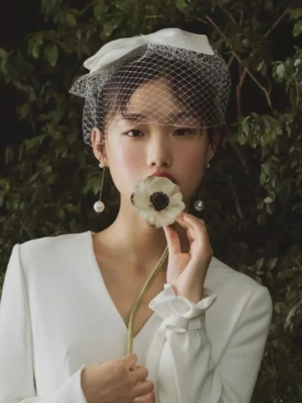 Wedding Veil French Netting Birdcage Headband